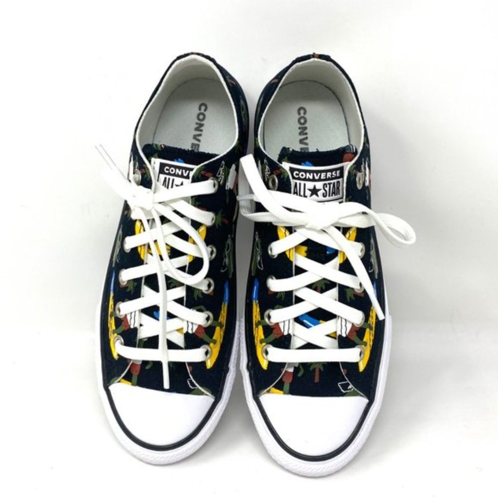 CONVERSE 671293F CTAS OX Croco Furf Black Canvas Unique Women's Low Top Sneakers - Picture 7 of 10